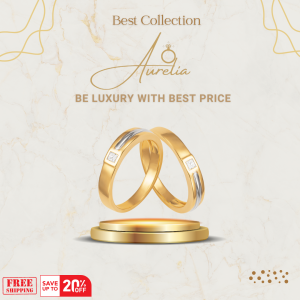 Cặp nhẫn cưới Kim cương Vàng 18K Aurelia Chung đôi