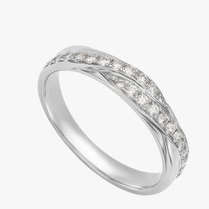 Cặp nhẫn cưới Vàng trắng 14K Aurelia