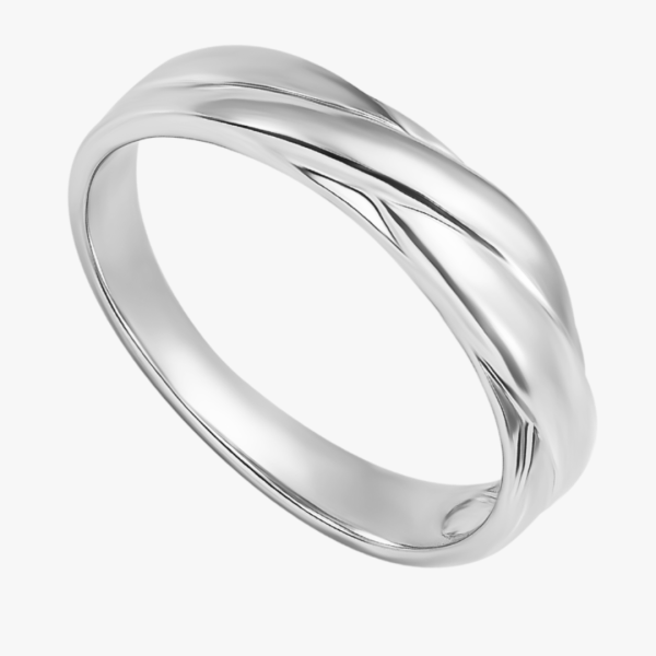 Cặp nhẫn cưới Vàng trắng 14K Aurelia