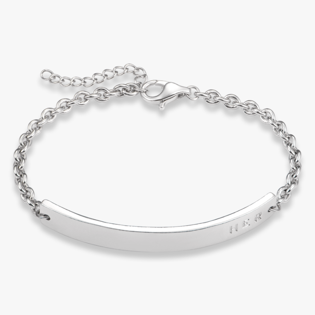 Lắc tay đôi bạc Aurelia trắng