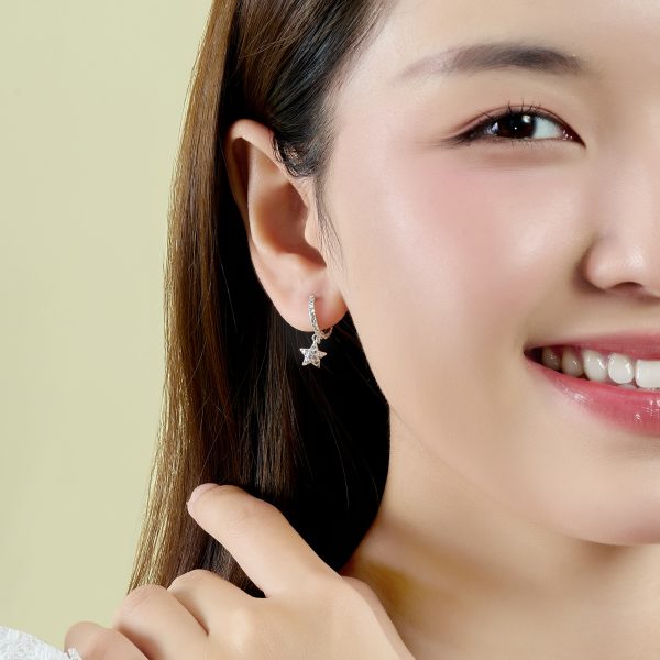 Bông tai Vàng Trắng Ý 18K - Hình ảnh 4