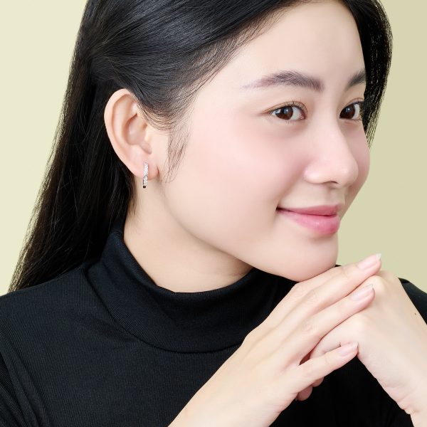 Bông tai Bạc đính đá STYLE - Hình ảnh 3